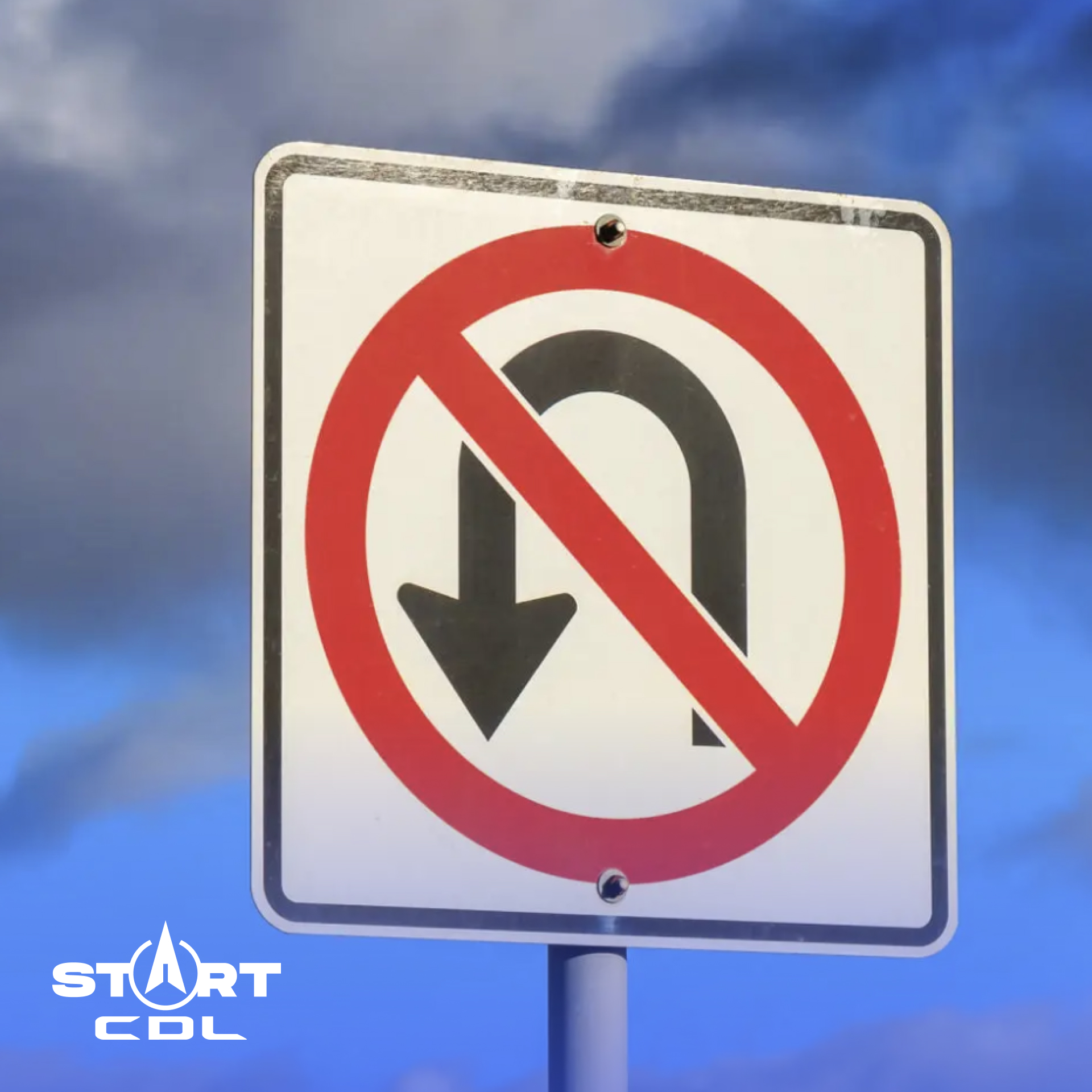 No u turn sign